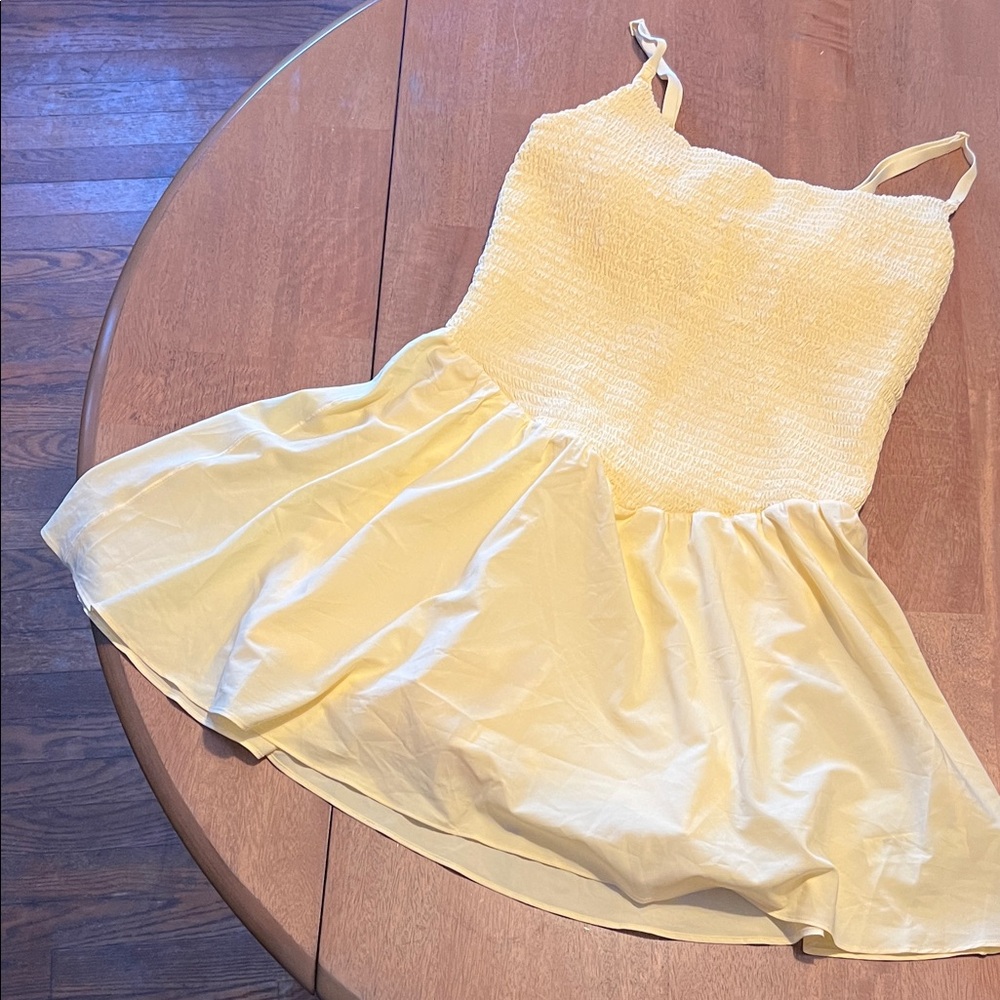 Aerie Yellow Athletic Mini Dress